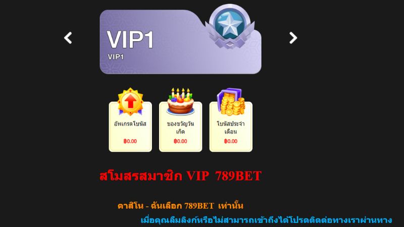 บัญชี VIP ได้รับการอัปเกรดตามยอดเดิมพันสะสม